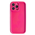 For iPhone 14 Pro Fine Hole Shockproof Frame Frosted TPU Phone Case(Rose Red)