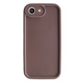 For iPhone SE 2022 / 2020 / 8 / 7 Fine Hole Shockproof Frame Frosted TPU Phone Case(Brown)