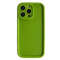 For iPhone 13 Pro Max Fine Hole Shockproof Frame Frosted TPU Phone Case(Green)