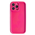 For iPhone 13 Pro Max Fine Hole Shockproof Frame Frosted TPU Phone Case(Rose Red)