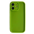 For iPhone 12 Fine Hole Shockproof Frame Frosted TPU Phone Case(Green)