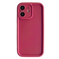 For iPhone 11 Fine Hole Shockproof Frame Frosted TPU Phone Case(Claret Red)