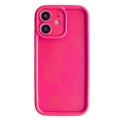 For iPhone 11 Fine Hole Shockproof Frame Frosted TPU Phone Case(Rose Red)