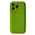 For iPhone 11 Pro Fine Hole Shockproof Frame Frosted TPU Phone Case(Green)