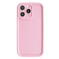 For iPhone 11 Pro Fine Hole Shockproof Frame Frosted TPU Phone Case(Pink)