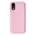 For iPhone XR Fine Hole Shockproof Frame Frosted TPU Phone Case(Pink)