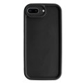 For iPhone 8 Plus / 7 Plus Fine Hole Shockproof Frame Frosted TPU Phone Case(Black)