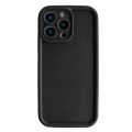 For iPhone 15 Pro Max Fine Hole Shockproof Frame Frosted TPU Phone Case(Black)