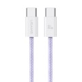 USAMS US-SJ656 U86 PD60W USB-C/Type-C to USB-C/Type-C Rainbow Braided Fast Charging Data Cable, Leng