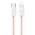 USAMS US-SJ657 U86 PD30W USB-C/Type-C to 8 Pin Rainbow Braided Fast Charging Data Cable, Length: 1.2