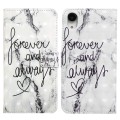For iPhone XR Oil Embossed 3D Drawing Leather Phone Case(Words Marble)