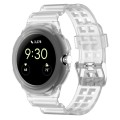 For Google Pixel Watch 2 Integrated Fully Enclosed Silicone Watch Band(Transparent)