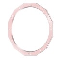 For Samsung Galaxy Watch6 Classic 47mm R960 Solid Color Watch Time Steel Bezel Ring(Rose Gold)