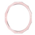 For Samsung Galaxy Watch6 Classic 43mm R950 Solid Color Watch Time Steel Bezel Ring(Rose Gold)