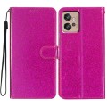 For Motorola Moto G32 Glitter Powder Flip Leather Phone Case(Rose Red)