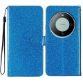 For Huawei Mate 60 Glitter Powder Flip Leather Phone Case(Blue)