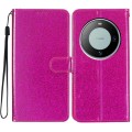 For Huawei Mate 60 Pro Glitter Powder Flip Leather Phone Case(Rose Red)