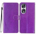 For Honor 90 Glitter Powder Flip Leather Phone Case(Purple)