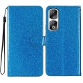 For Honor 90 Pro Glitter Powder Flip Leather Phone Case(Blue)