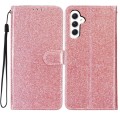 For Samsung Galaxy A05s Glitter Powder Flip Leather Phone Case(Rose Gold)