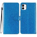 For Samsung Galaxy A05 Glitter Powder Flip Leather Phone Case(Blue)