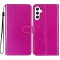 For Samsung Galaxy A35 Glitter Powder Flip Leather Phone Case(Rose Red)