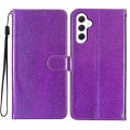 For Samsung Galaxy A35 Glitter Powder Flip Leather Phone Case(Purple)