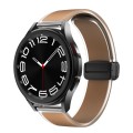 For Samsung Galaxy Watch6 / 5 / 4 Translucent Magnetic Black Buckle Silicone Watch Band(Dark Brown)