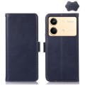 For Xiaomi Redmi Note 13R Pro Magnetic Crazy Horse Texture Genuine Leather RFID Phone Case(Blue)