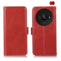 For Xiaomi Redmi A3 Magnetic Crazy Horse Texture Genuine Leather RFID Phone Case(Red)