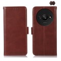 For Xiaomi Redmi A3 Magnetic Crazy Horse Texture Genuine Leather RFID Phone Case(Brown)