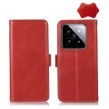 For Samsung Galaxy A25 5G Global Magnetic Crazy Horse Texture Genuine Leather RFID Phone Case(Red)