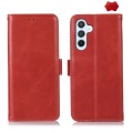 For Samsung Galaxy A55 5G Magnetic Crazy Horse Texture Genuine Leather RFID Phone Case(Red)