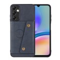 For Samsung Galaxy A15 4G Double Buckle Card Slots Magnetic Phone Case(Blue)