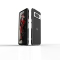 For Google Pixel 8 Pro Aurora Series Metal Frame Phone Case(Black Silver)