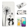 For Motorola Moto E32 Oil Embossed 3D Drawing Leather Phone Case(Couple Dandelion)