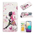 For Motorola Moto G10 / G20 / G30 Oil Embossed 3D Drawing Leather Phone Case(Flower Fairy)