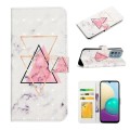 For Motorola Moto G10 / G20 / G30 Oil Embossed 3D Drawing Leather Phone Case(Triangular Marble)
