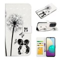 For Motorola Moto G22 Oil Embossed 3D Drawing Leather Phone Case(Couple Dandelion)