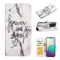 For Motorola Moto G22 Oil Embossed 3D Drawing Leather Phone Case(Words Marble)