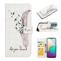 For Motorola Moto G60 /G40 Fushion Oil Embossed 3D Drawing Leather Phone Case(Feather)