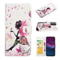 For Motorola One Action Oil Embossed 3D Drawing Leather Phone Case(Flower Fairy)