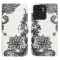 For Motorola Edge 40 Oil Embossed 3D Drawing Leather Phone Case(Lace Flower)