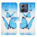 For Motorola Moto G14 4G Oil Embossed 3D Drawing Leather Phone Case(3 Butterflies)