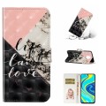 For Xiaomi Redmi Note 9 Pro Oil Embossed 3D Drawing Leather Phone Case(Stitching Marble)