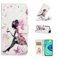 For Xiaomi Redmi Note 9 Pro Oil Embossed 3D Drawing Leather Phone Case(Flower Fairy)