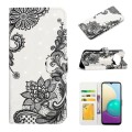 For Xiaomi Redmi Note 9 Pro Oil Embossed 3D Drawing Leather Phone Case(Lace Flower)