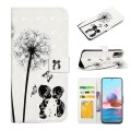 For Xiaomi Redmi Note 10 Oil Embossed 3D Drawing Leather Phone Case(Couple Dandelion)