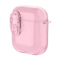 For AirPods 1 / 2 Ice Crystals Shockproof Earphone Protective Case(Pink)