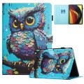 For Lenovo Tab P11 Gen 2 Colored Drawing Stitching Leather Tablet Smart Case(Owl)